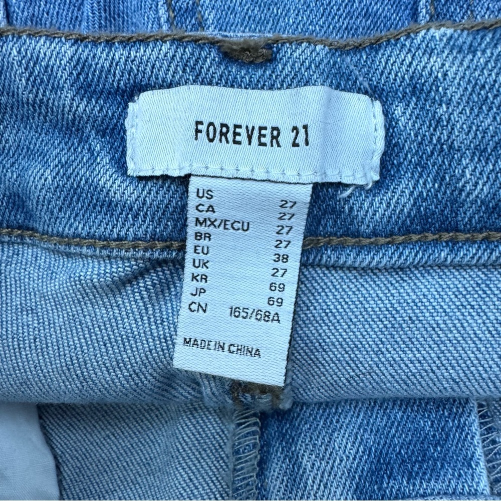Forever 21 Light Blue Lace-Up Flare Jeans - Picture 8 of 10